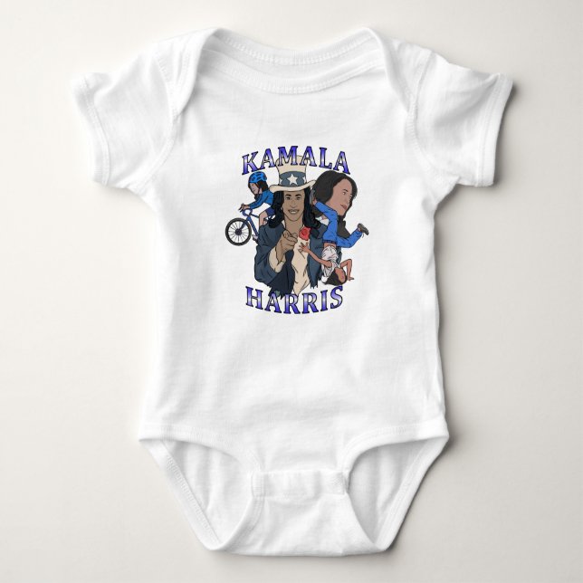 Kamala Harris Bootleg Rap Style Election Baby Strampler (Vorderseite)