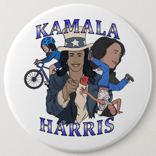 Kamala Harris Bootleg Rap Style Election Button
