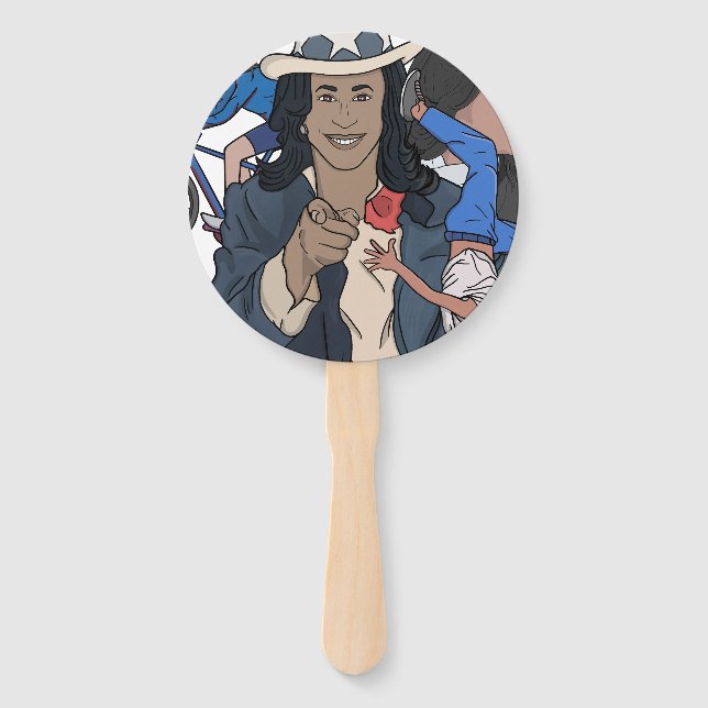 Kamala Harris Bootleg Rap Style Election Fächer (Vorderseite)