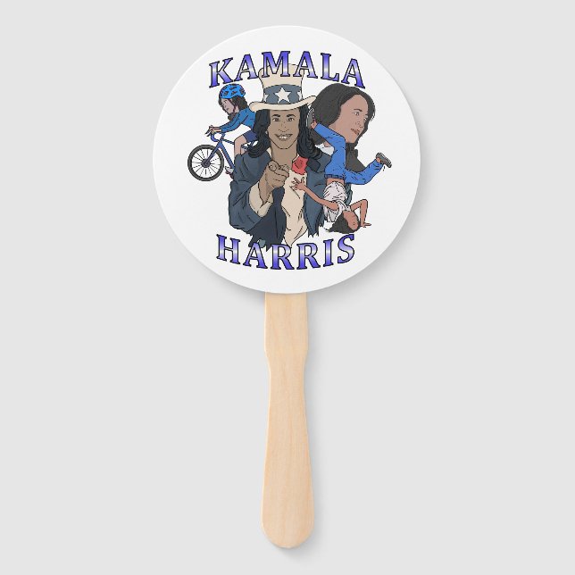 Kamala Harris Bootleg Rap Style Election Fächer (Vorderseite)