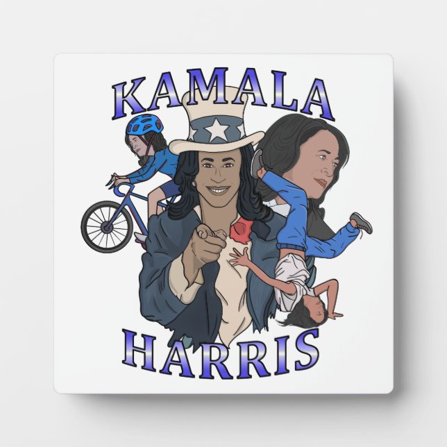Kamala Harris Bootleg Rap Style Election Fotoplatte (Vorderseite)