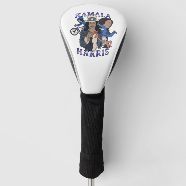 Kamala Harris Bootleg Rap Style Election Golf Headcover (Vorderseite)