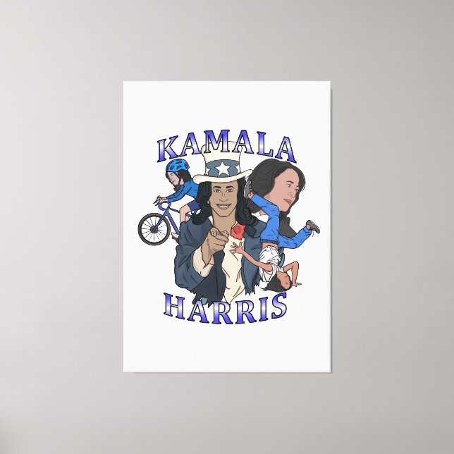 Kamala Harris Bootleg Rap Style Election Leinwanddruck (Vorderseite)
