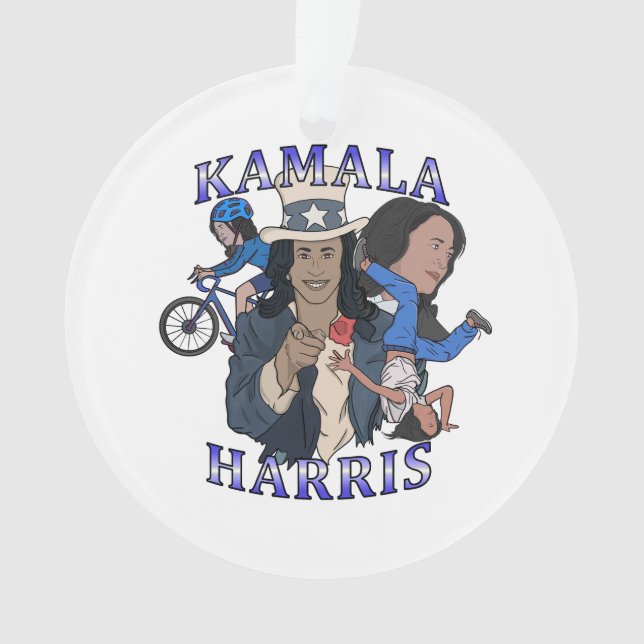 Kamala Harris Bootleg Rap Style Election Ornament (Vorderseite)