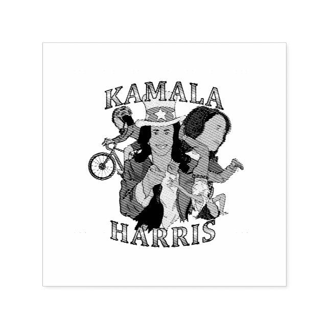 Kamala Harris Bootleg Rap Style Election Permastempel (Design)
