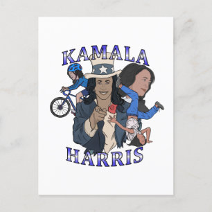 Kamala Harris Bootleg Rap Style Election Postkarte