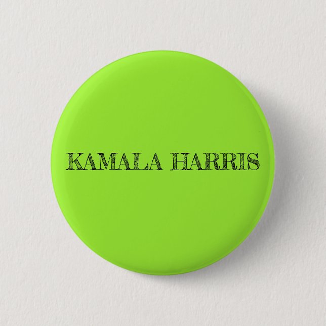 Kamala Harris Button in Lime Green (Vorderseite)