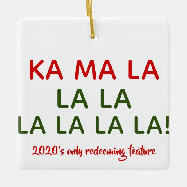 Kamala (Harris) Carol Keramik Keramikornament (Vorderseite)