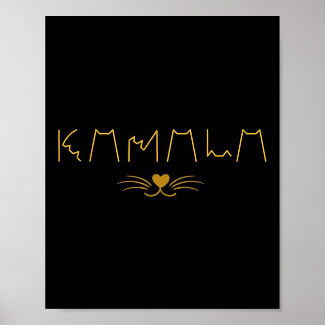 Kamala Harris Cat Ladys and Cat Typ Poster (Vorne)