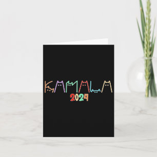 Kamala Harris Cat Lettering Funny Cat Ladys for K Karte