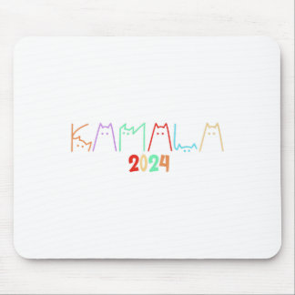 Kamala Harris Cat Lettering Funny Cat Ladys for K Mousepad