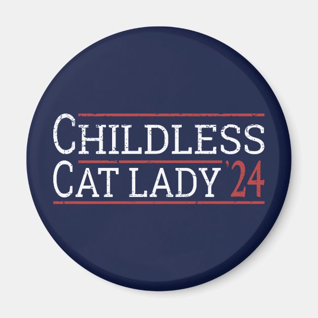 Kamala Harris - Childless Cat Lady 2024 I Magnet (Vorne)