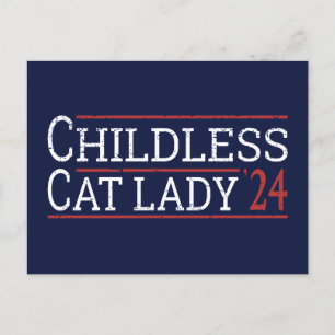 Kamala Harris - Childless Cat Lady 2024 I Postkarte