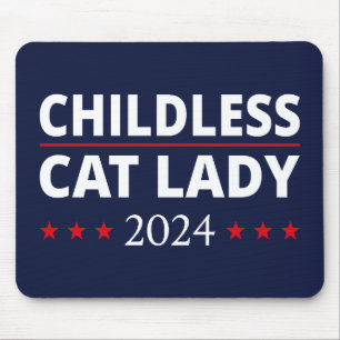 Kamala Harris - Childless Cat Lady 2024 III Mousepad
