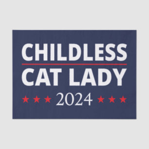 Kamala Harris - Childless Cat Lady 2024 III Seidenpapier