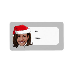 Kamala Harris Christmas Adressaufkleber