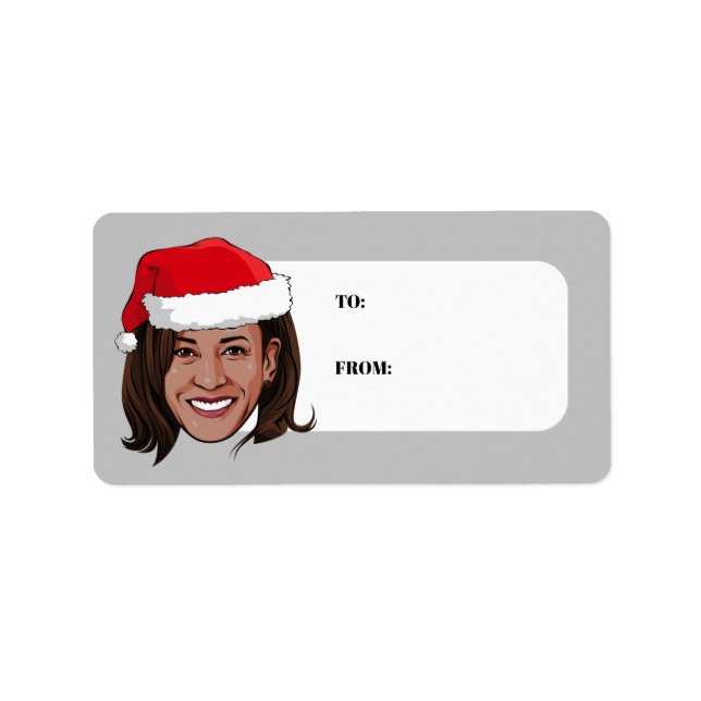 Kamala Harris Christmas Adressaufkleber (Vorne)