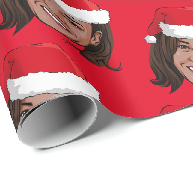 Kamala Harris Christmas Geschenkpapier (Rolleneckpunkt)
