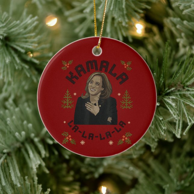 Kamala Harris Christmas Keramik Ornament (Baum)
