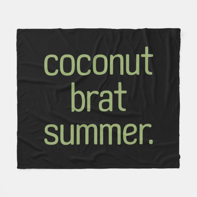 Kamala Harris Coconut Brat Sommer 2024 Fleecedecke (Vorderseite (Horizontal))