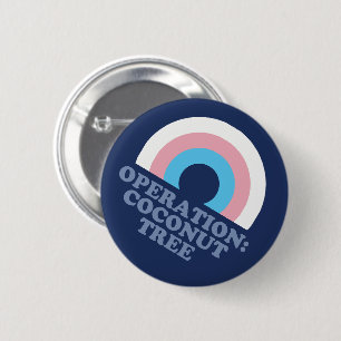 Kamala Harris Coconut Tree Trans Pride Flag Button