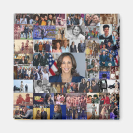 Kamala Harris Collage Foto Magnet