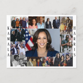Kamala Harris Collage Postcard Postkarte