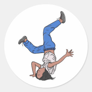 Kamala Harris Cool Breakdancing Runder Aufkleber
