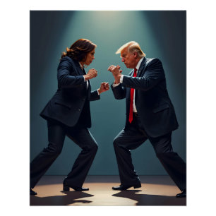 Kamala Harris Donald Trump Kämpfe 2024 Poster