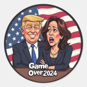 Kamala harris Donald Trump Runder Aufkleber