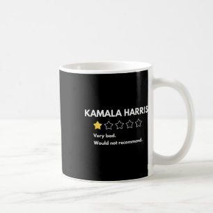 Kamala Harris eine 1-Sterne-Bewertung sehr schlech Kaffeetasse