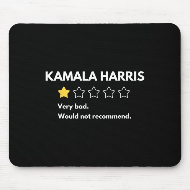 Kamala Harris eine 1-Sterne-Bewertung sehr schlech Mousepad (Vorne)