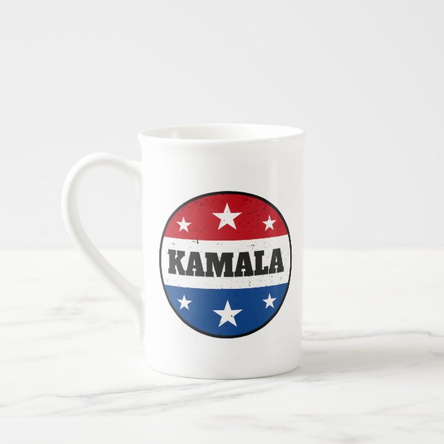 Kamala Harris Election 2024 V Prozellantasse (Links)
