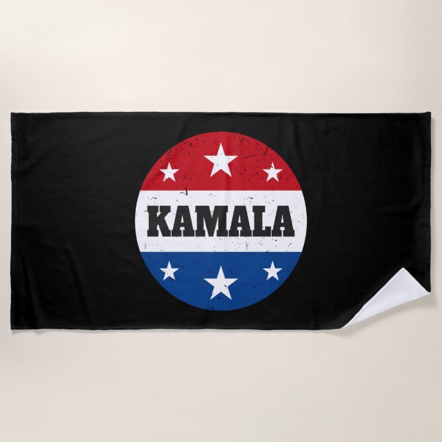 Kamala Harris Election 2024 V Strandtuch (Vorderseite)
