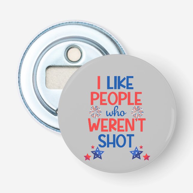 Kamala Harris Election Funny Anti-Trump Red & Blue Flaschenöffner (Vorderseite)