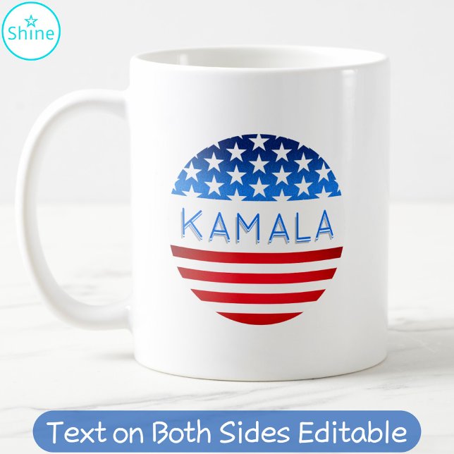 Kamala Harris Election USA Flag Moderner benutzerd Kaffeetasse (Von Creator hochgeladen)