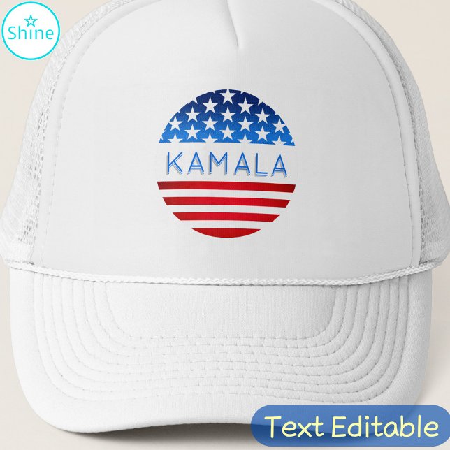 Kamala Harris Election USA Flag Moderner benutzerd Truckerkappe (Von Creator hochgeladen)