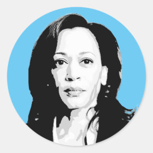 Kamala Harris Face Print Runder Aufkleber