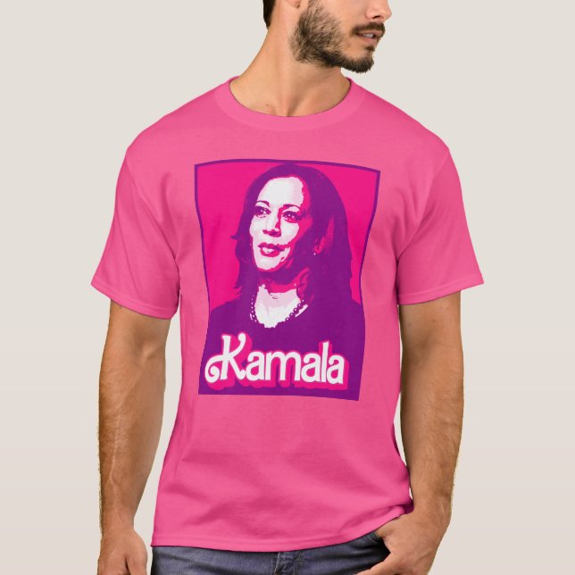 Kamala Harris Fan Pink T-Shirt (Vorderseite)