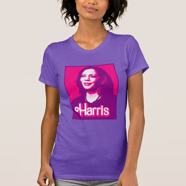 Kamala Harris Fan Pink T-Shirt (Vorderseite)