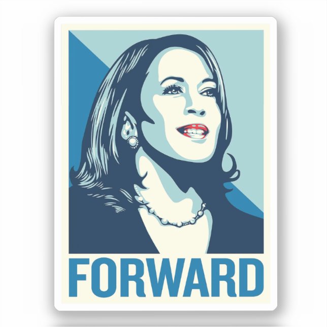 KAMALA HARRIS FORWARD AUFKLEBER (Vorderseite)