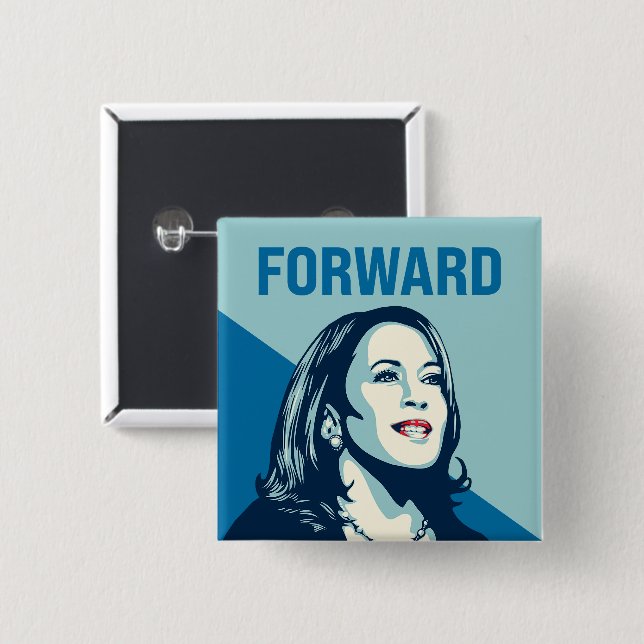 KAMALA HARRIS FORWARD BUTTON (Vorne & Hinten)