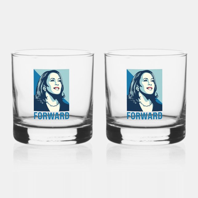 KAMALA HARRIS FORWARD WHISKYGLAS (Vorderseite)