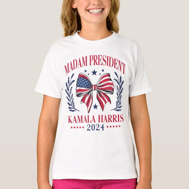 Kamala Harris Frau Präsidentin T-Shirt (Vorderseite)