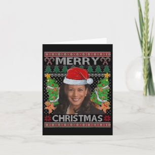 Kamala Harris Frohe Weihnachts-Shirt Frauen Ugly C Karte