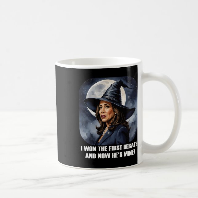 Kamala Harris Funny Debate Wahl 2024 Won Witch Kaffeetasse (Rechts)