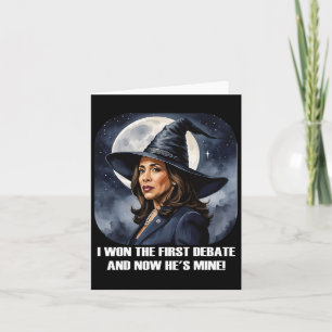 Kamala Harris Funny Debate Wahl 2024 Won Witch Karte