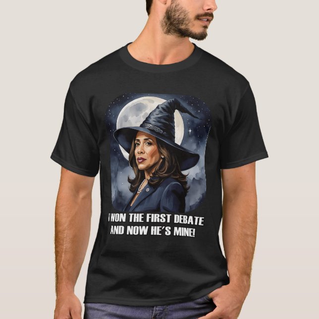 Kamala Harris Funny Debate Wahl 2024 Won Witch T-Shirt (Vorderseite)