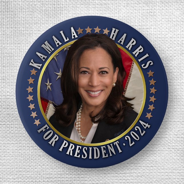 Kamala Harris für das demokratische Foto 2024 Button (Von Creator hochgeladen)