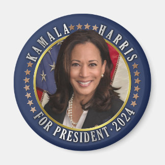 Kamala Harris für das demokratische Foto 2024 Magnet